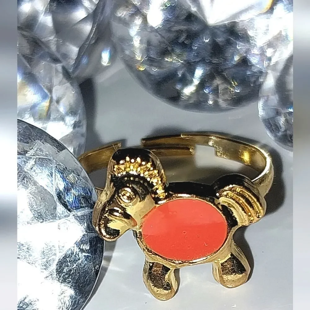 Super cute girls jeweled adjustable ring